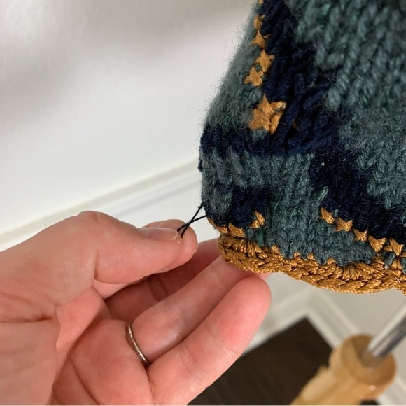 Carole Little Knitwear Button Up Cardigan Sweater Women’s L Colorful Art Fleur - Picture 15 of 16